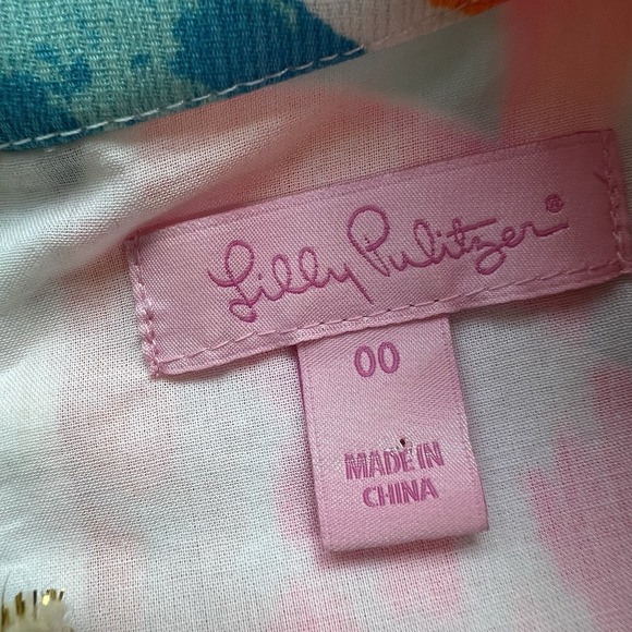 LILLY PULITZER ALEXA SHIFT SLEEVELESS DRESS, Front Zipper MULTI COLORED Size 00 - Picture 3 of 12